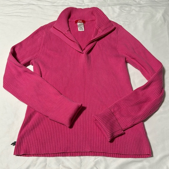 Anne Klein Sports | Zip-up | Sweater | Pink | Large - Picture 1 of 3